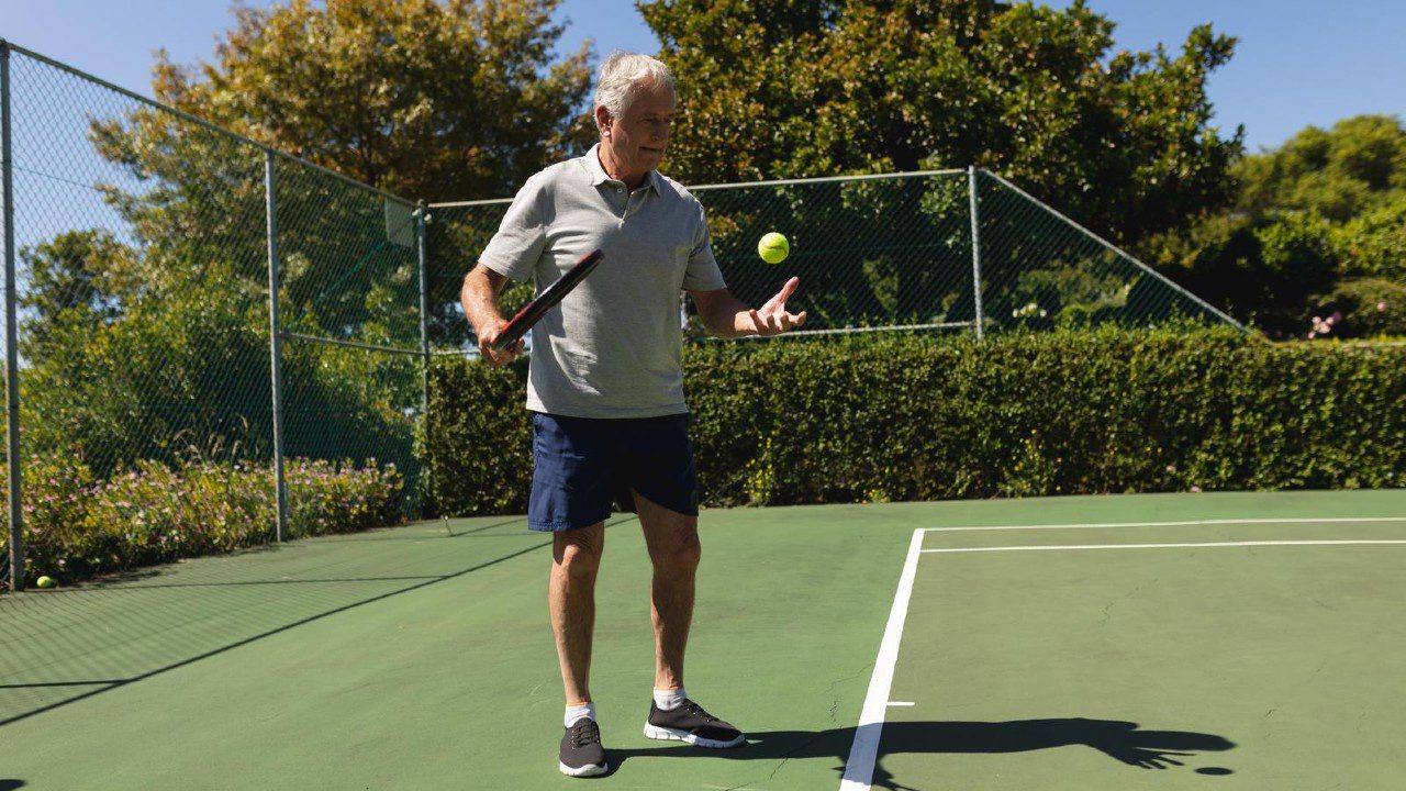 senior tennis player
