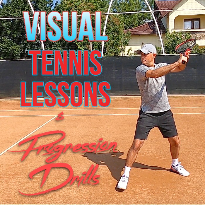 visual tennis lessons and progression drills program