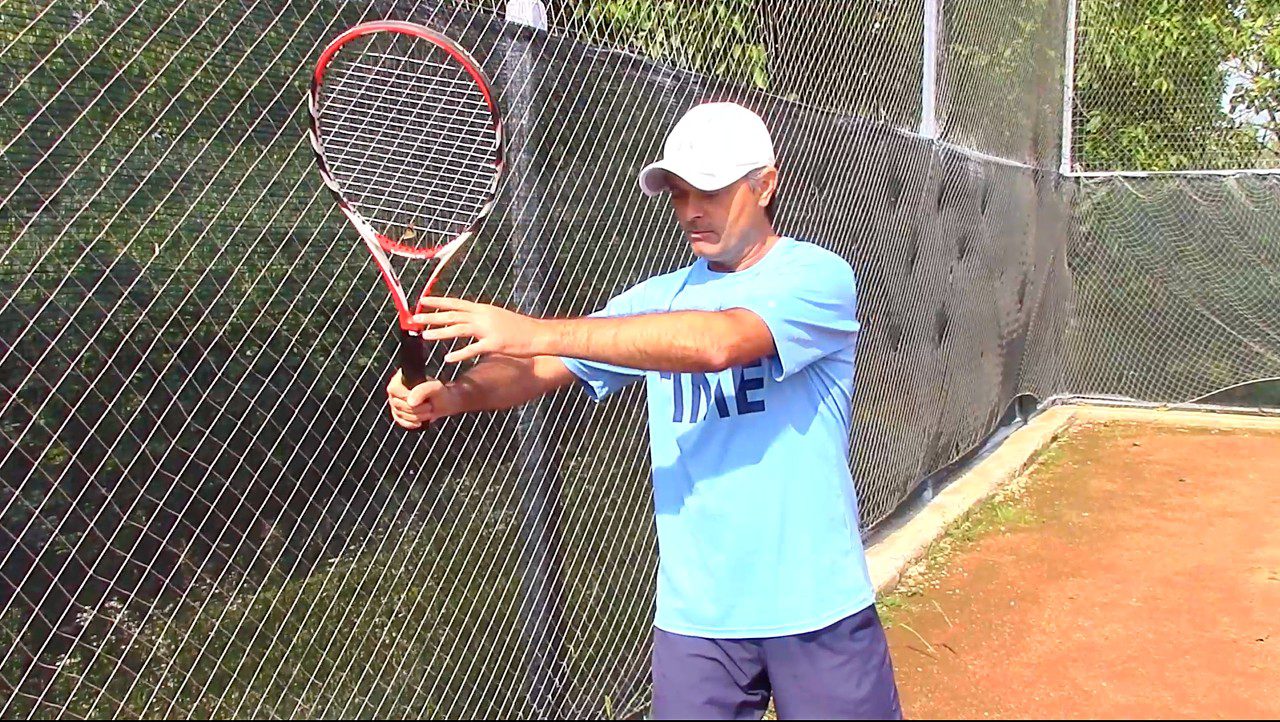 forehand tennis technique - short backswing