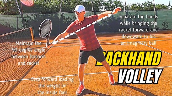 Complete BACKHAND VOLLEY Tennis Lesson (No Talking)